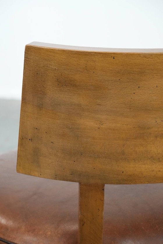 Image 1 of Vintage design armchair/cocktail chair made of sheepskin