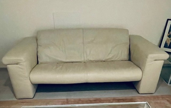Image 1 of Gebroken wit lederen salon Rolf Benz
