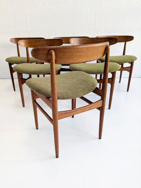 Image 1 of Set van 6 Midcentury eetkamerstoelen uit de jaren 60