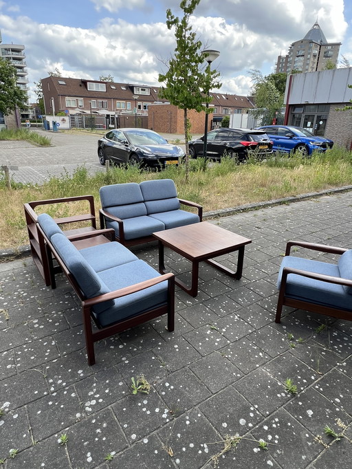 Juego de sala de estar danés vintage, Niels Bach '70