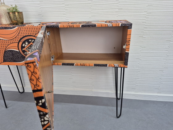 Image 1 of Sideboard on hairpin legs. Vintage (hall) cabinet, decoupage.