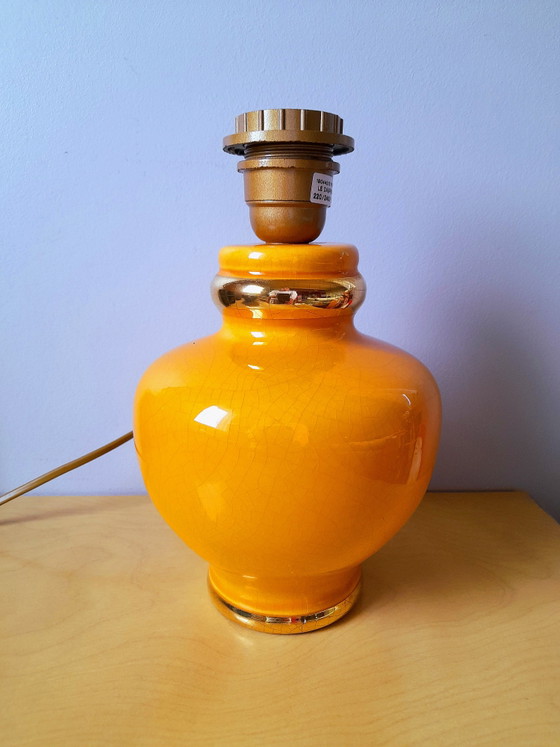 Image 1 of Lámpara de cerámica con esmalte craquelado, Le Dauphin, 1980.