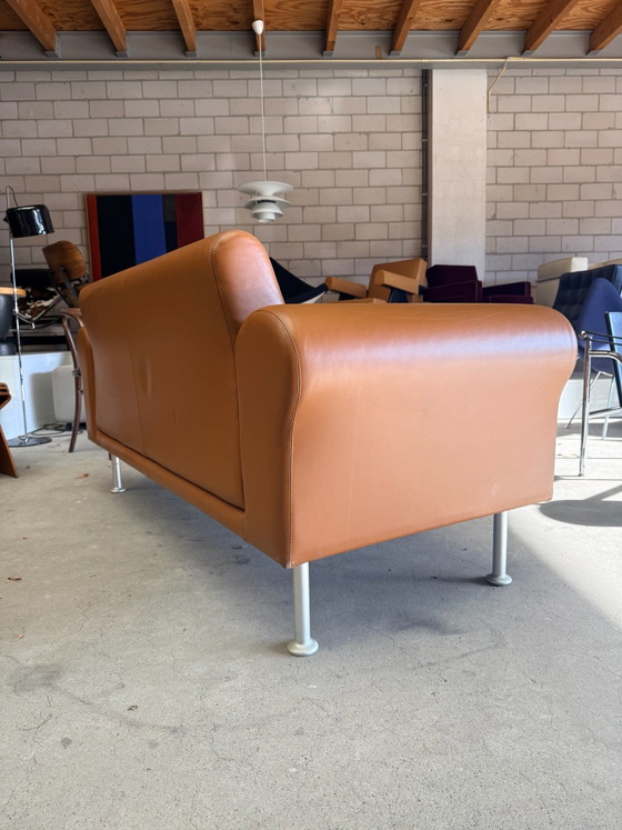 Canapé 2 places Vitra Morrison, Jasper Morrison, Cuir, Métal, Marron (photo 10 sur 14)