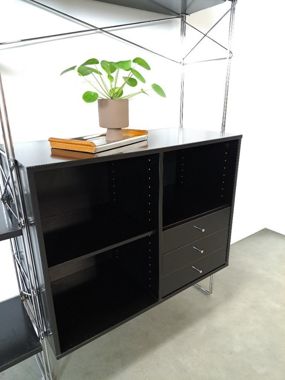 Image 1 of Armoire modulaire Denka de design danois, supports et étagères chromés