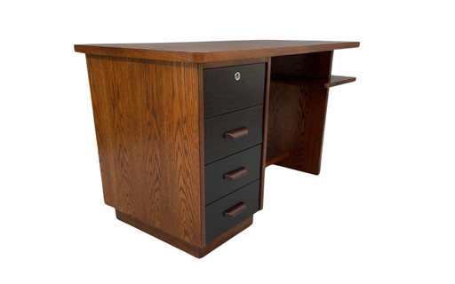 Fully Restored 1950s Writing Desk by Jindřich Halabala for Jitona – Czech Mid-Century Modern