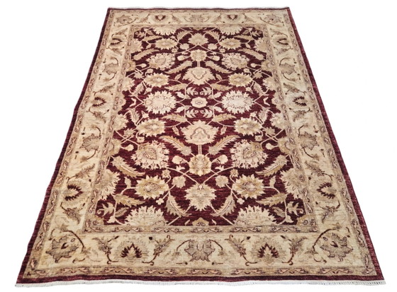 Image 1 of Handgeknoopt Perzisch wol Ziegler tapijt floral burgundy 170x230cm
