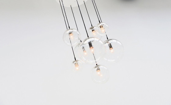 Image 1 of Lámpara de araña Raak con forma de globos de gotas de lluvia Holanda 1975