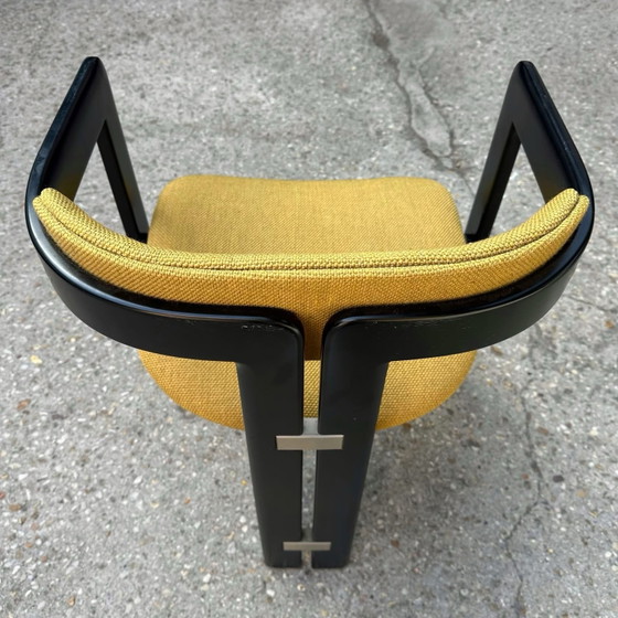 Juego de 8 sillones Pamplona de Augusto Savini, 1960, Sillas de comedor, Madera, Amarillo (foto 7 de 7)