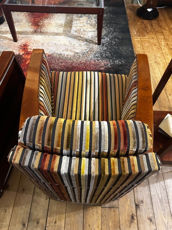 Image 1 of Magnifique ensemble de deux fauteuils pivotants Art Déco Schuitema « Frank »