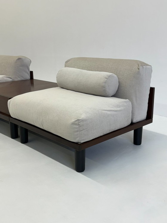 Image 1 of Italian modular sofa with coffee table set in Japandi Style