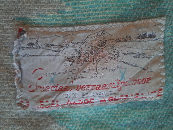 Image 1 of Coperta di lana vintage – realizzata appositamente per la Wool Federation – 177 x 223 cm