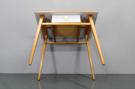 Image 1 of 1960s Side Table with Formica Top and Drawer, Czechoslovakia