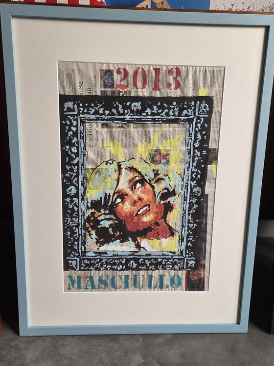 Image 1 of Salvatore Masciullo verf op krant 