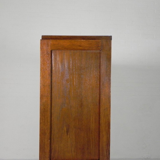 Image 1 of Eichenschrank mit Rollläden und 2 Rollläden, 148 cm hoch, 1950er Jahre