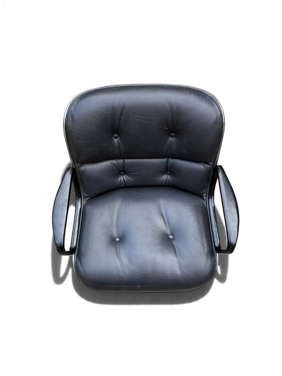Sillón Executive Charles Pollock para Knoll, cuero negro – Sillones (photo 5 of 11)