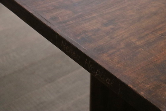 Pierre Jeanneret Large Library Table PJ-TAT-08-A, Chandigarh, 1955 – Dining tables, Wood, Vintage (photo 11 of 20)