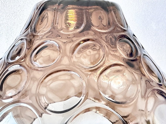 Image 1 of Vintage smoked glass pendant lamp