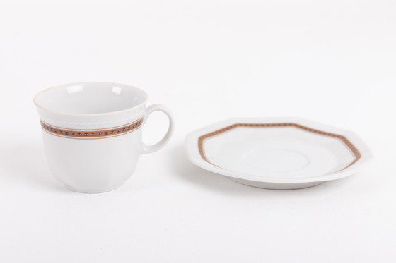 Image 1 of Vintage porseleinen koffie-/theeservies van Schirnding Bavaria, jaren 70.
