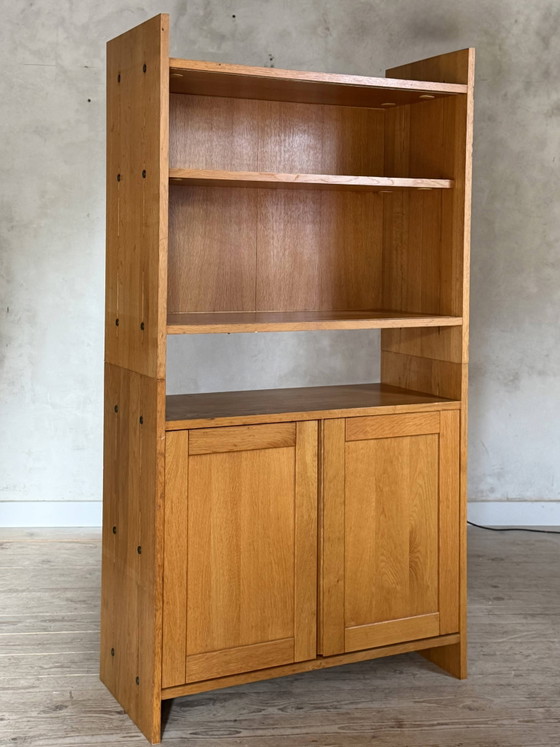 Image 1 of Vintage eikenhouten vitrineboekenkast