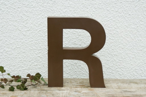 Vintage letter "R", old advertisement / advertising lettering