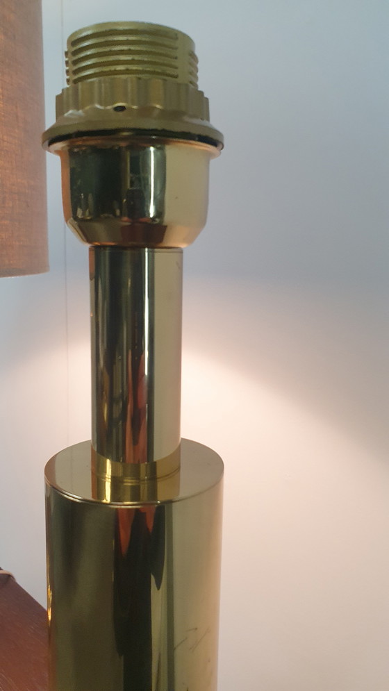 Image 1 of 2x regency messing tafellamp Baulmann Leuchten, Duitsland jaren 80