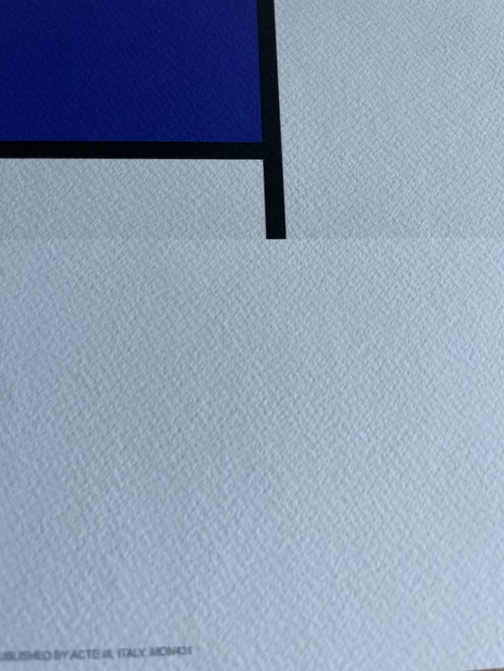 Image 1 of Piet Modrian (1872-1944), Composizione con blu, 1935, stampato in Italia