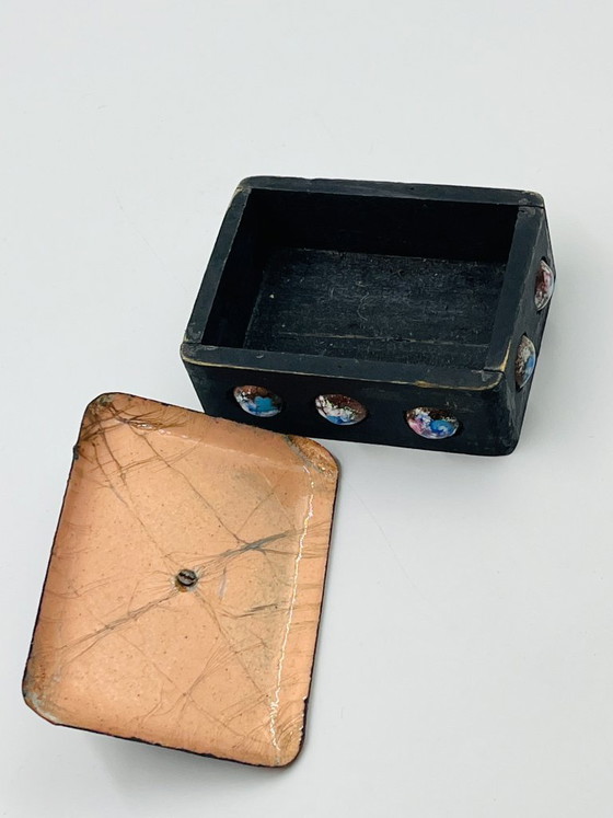 Image 1 of Vintage Enamel on Copper Box Capo Esmaltes Spain 1970