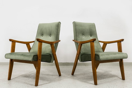 Mid Century Sessel von Edmund Homa Gfm 18, Polen, 1960er Jahre, Set O