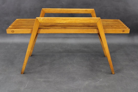 Image 1 of 1960er ULUV Blumenständer aus massiver Buche, Tschechoslowakei