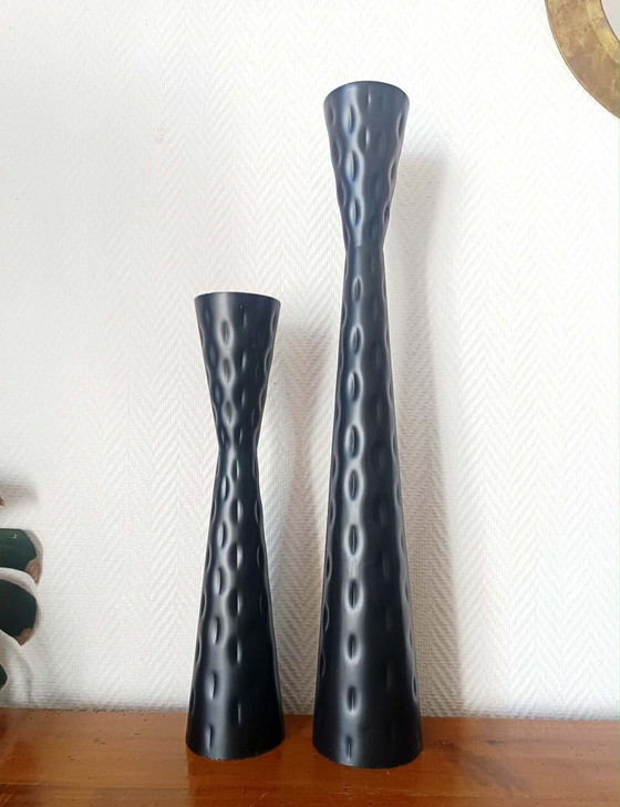 Image 1 of 2 portacandele vintage in metallo a forma di diabolo