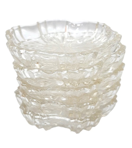 Image 1 of 5 piattini vintage in vetro per marmellata