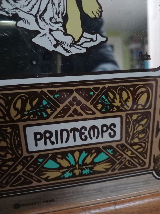 Image 1 of Serie in 4 parti "Le 4 stagioni" di Alphonse Mucha.