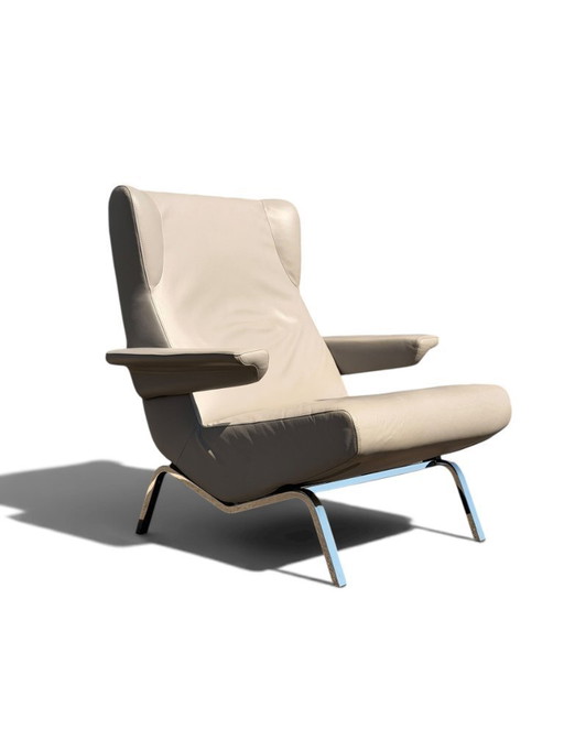 Auténtica silla Pierre Paulin "Archi" para Ligne Roset - Piel gris – fauteuils, Leather