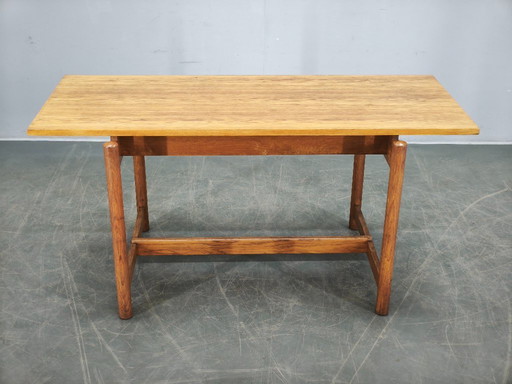 1960s Czech Coffee Table in Solid Oak by Krásná Jizba