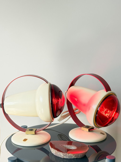 Retro Vintage Philips Infraphil Heat Lamps – Set of 2