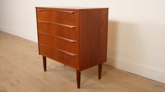 Image 1 of Cassettiera danese vintage a 4 cassetti in teak