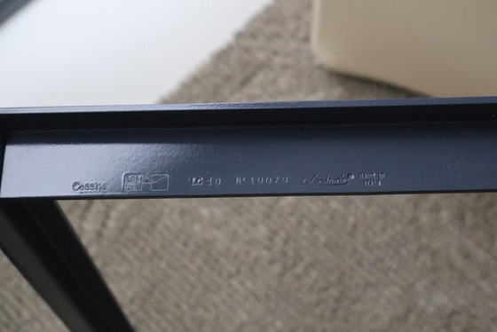 Image 1 of Table basse Cassina Le Corbusier LC 10 en gris-bleu