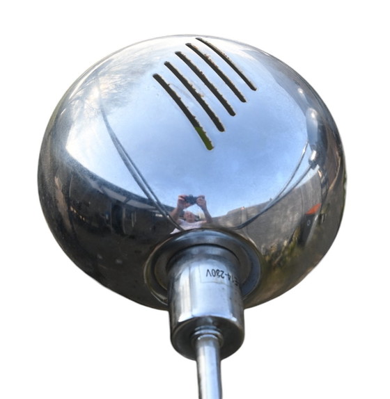 Image 1 of Vintage Chrome Arc Lamp with 5 Arms