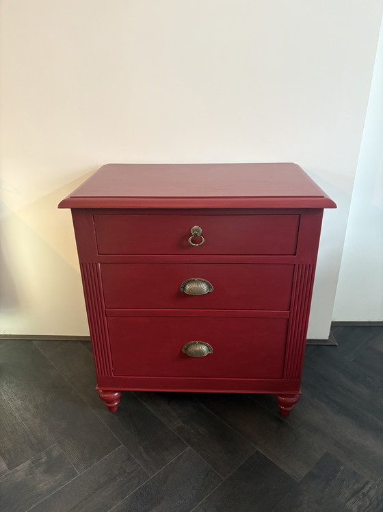 Image 1 of Wijnrood antiek Grande Arredo nachtkastje
