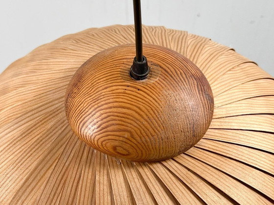 Image 1 of Deckenlampe/Deckenleuchte von Hans Agne Jakobsson, Teakholz, Schweden, 1970er Jahre