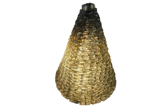 Lampe Pyramide Vintage - Construite à partir de morceaux de verre - Moderne - Verre et Métal - France - 70's