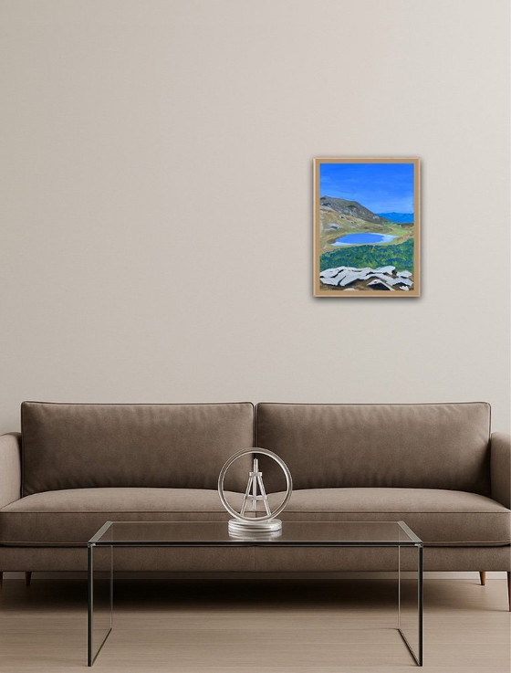 Image 1 of Gouache op natuurlijk papier.  La de Nino - Corsica Formaat 40x30cm