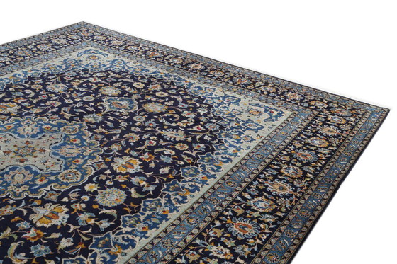 Image 1 of Alfombra persa Kashan 4,02 x 3,10 Alfombra oriental fina N.º 24626