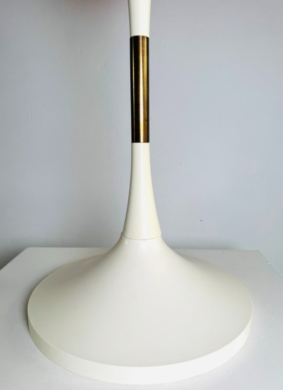 Image 1 of Lampada da tavolo a forma di fungo, di metà secolo, rossa e bianca, Europa, anni '70