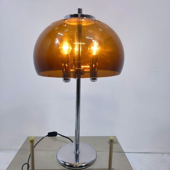 Image 1 of Lámpara de hongo de la era espacial, cromo de los años 60