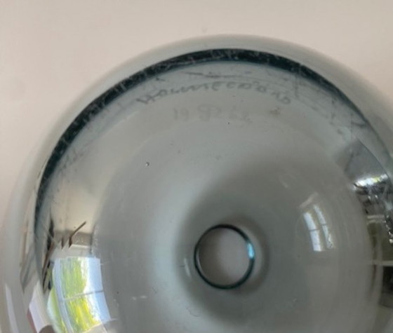 Holmegaard Denmark Per Lutken 1962 Rare Beautiful Blue Vase "Rondo" – Glass (photo 5 of 6)
