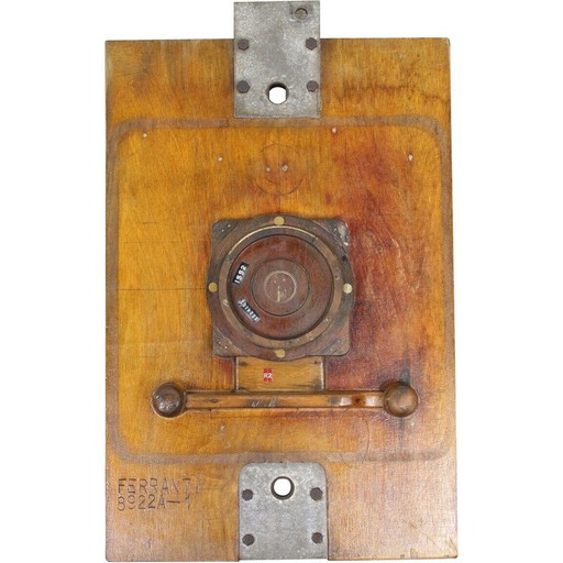 Vintage mixed wood wall art, 1960