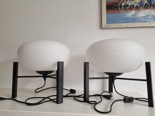 2 Table lamps – tafellampen, Metal, Plastic