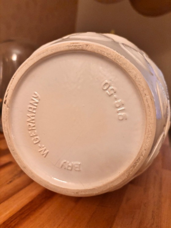 Image 1 of Seltene Op-Art-Bodenvase aus Westdeutschland