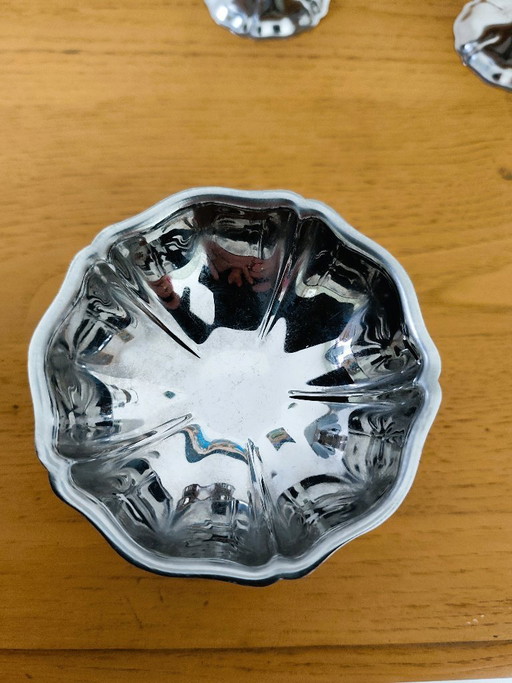 Set di 6 coppette per gelato in acciaio inox